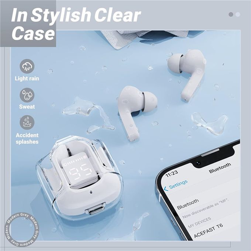 Ace Elec BT 5.3 ENC Mini Crystal Earbuds 25Hours Playtime