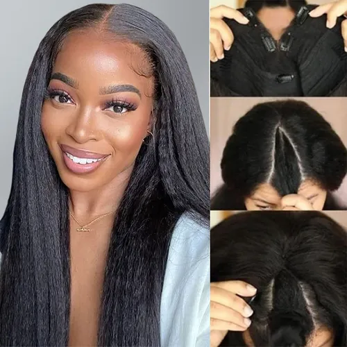 Luxurious Silky Straight Human Hair Wig - Long Black Elegance