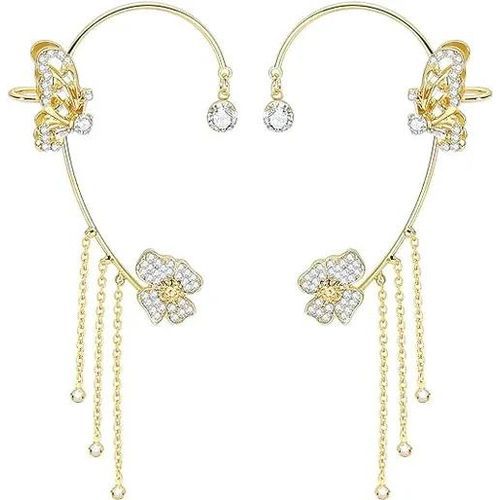 Butterfly Earrings Ear Cuffs Climber Wrap Around Earrings for Women Right Left No Piercing Ear Clip Gold Silver Ear Jewelry Gift