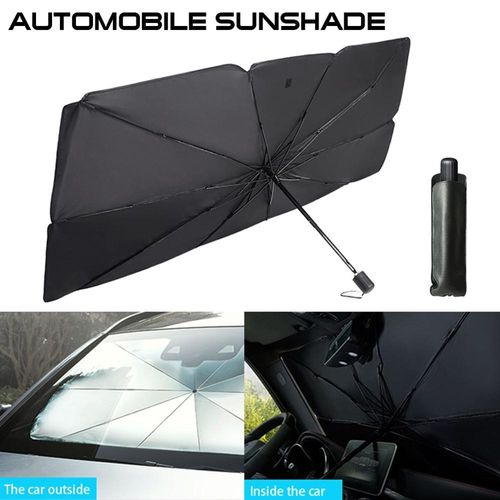 Portable and foldable car windshield sun visor