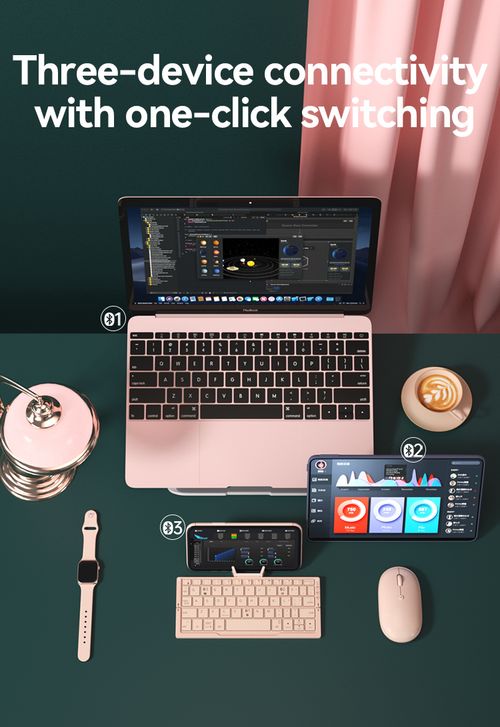 Bowknot Fan Ultra-thin Portable Foldable Bluetooth Wireless Keyboard with Office Hidden Stand