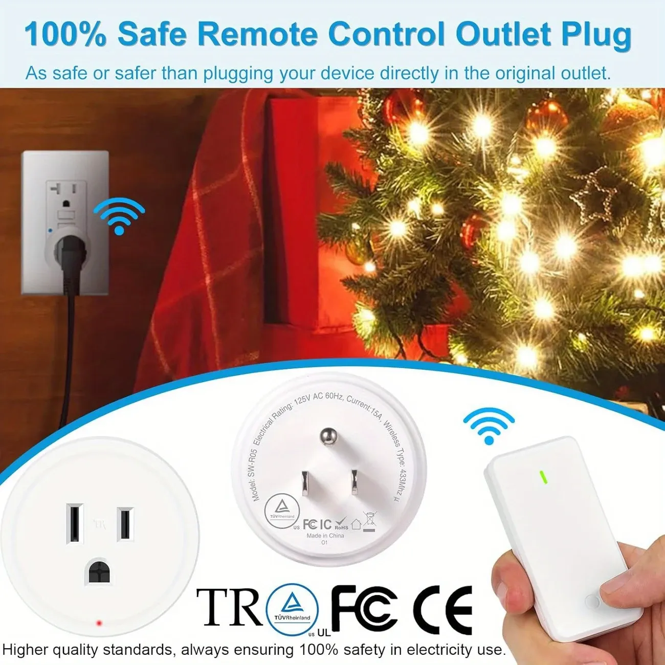 Remote switch socket remote control plug with switch, wireless onoff light switch wall mounted