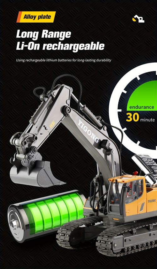 2.4G remote control high-tech 11-channel remote control excavator alloy plastic engineering vehicle electronic toy