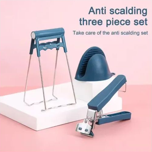 Anti-scalding clip three-piece set, bowl clip, non-slip clip, kitchen bowl clip artifact
