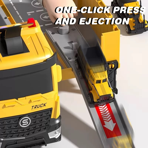 Mega Hauler Truck With Ejection Race Track