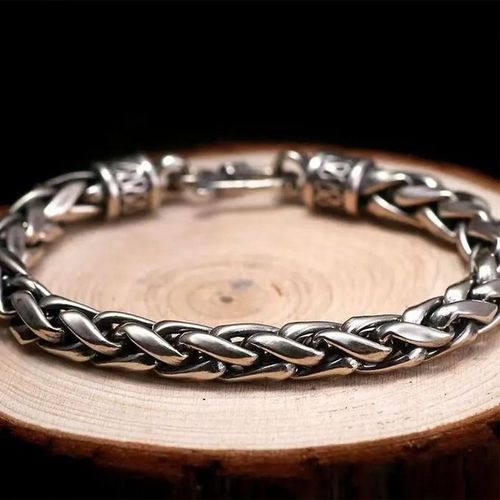 Vintage men's bracelet, personalized hand-woven bracelet, no fading