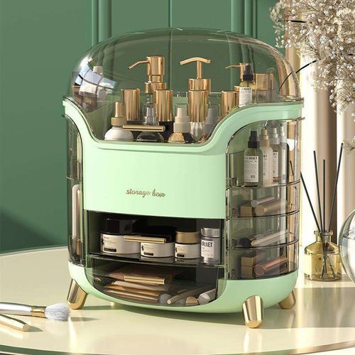 Hot selling makeup box large capacity dustproof cosmetic storage box jewelry skin care display box with drawer