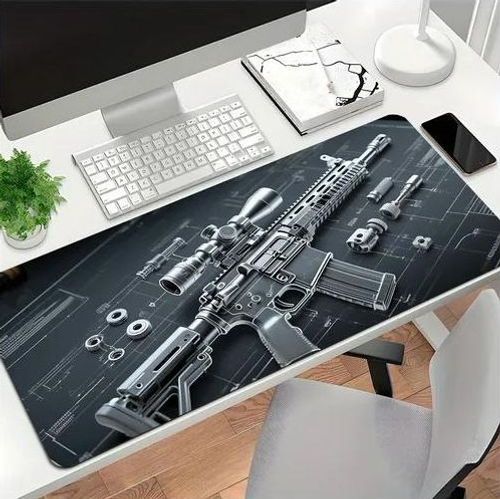 Gun Parts Assembly Large Mouse Pad XXL Desk Mat Non-Slip Rubber Base Gaming Keyboard and Mouse Stitched Edges for Home and Game