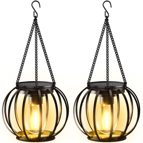 Metal hanging solar light outdoor light