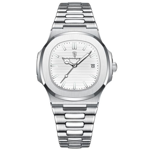 New Men's Watch P613 Reloj Hombre Custom Logo Stainless Steel Quartz Watch Men's Luxury Waterproof Date Watch