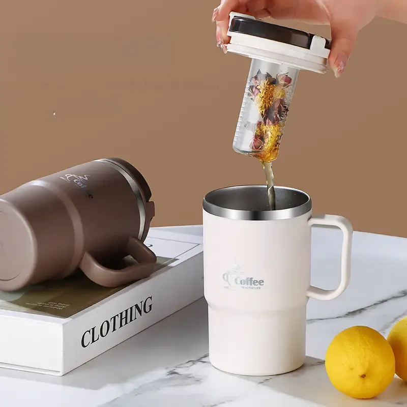 19.3oz Large Stainless Steel Coffee Mug with Lid