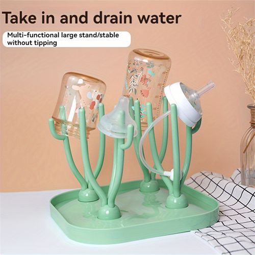 Green multifunctional portable drying rack, bottle rack, detachable drying rack
