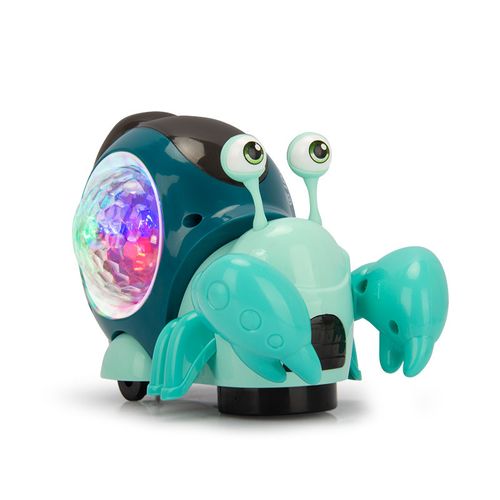 Crawling Crab Sensory Toys 0-3 Years Old Children Interactive Music Walking Dancing Electronic Pet Snail Toy Gift