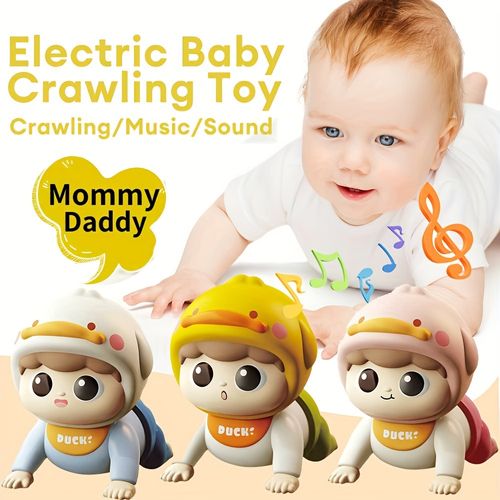 Interactive kids crawling toys with music, EDUVANKU colorful plastic kids toys