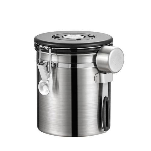 New Design Vacuum Seal Food Storage Coffee Jar Airtight Stainless Steel Coffee Jar