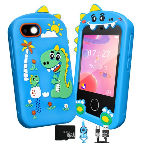 Children's mobile phone camera touch screen educational early education machine dinosaur rainbow horse photo recording game machine gift