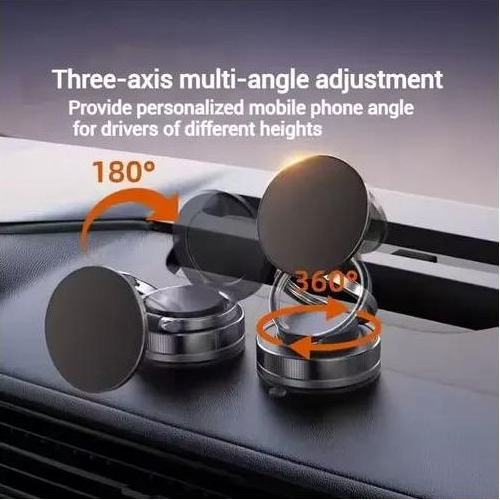 Secure & Versatile! Vacuum - Suction Phone Holder - Rotates Freely for Car, Bathroom & Window Use
