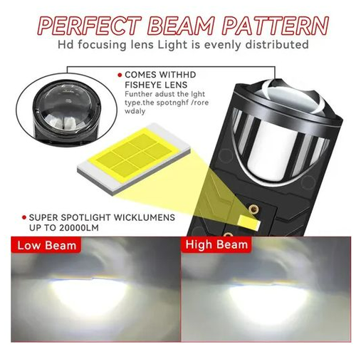 Y6D lens high and low beam integrated suitable for car and motorcycle H4 universal headlight LED headlight super bright spotlight