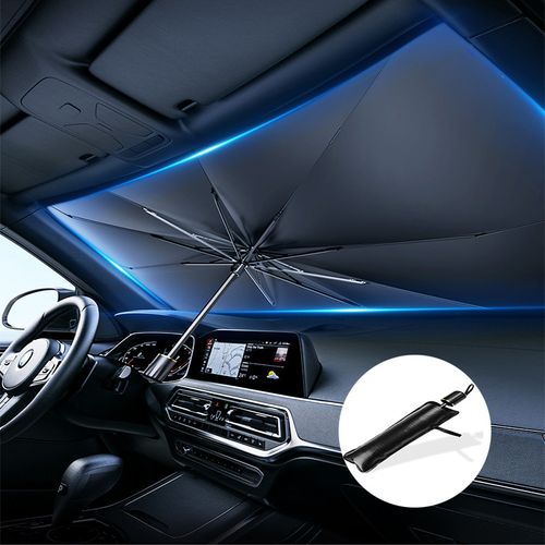 Portable and foldable car windshield sun visor