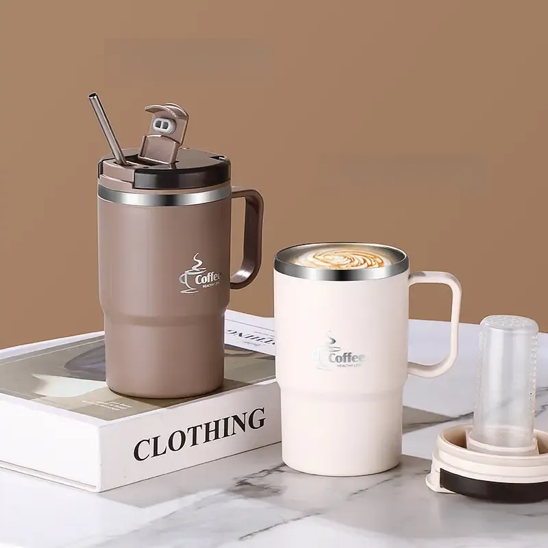 19.3oz Large Stainless Steel Coffee Mug with Lid