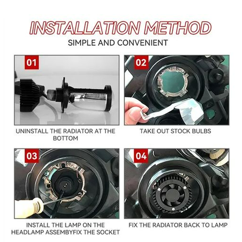 Y6D lens high and low beam integrated suitable for car and motorcycle H4 universal headlight LED headlight super bright spotlight