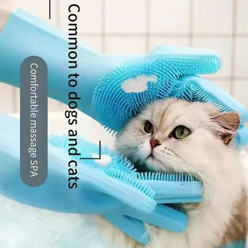 Pet bathing glove dog and cat bathing scrub & massage brush