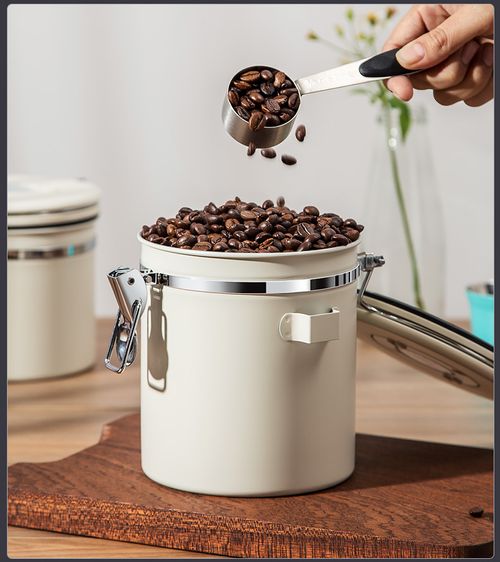 New Design Vacuum Seal Food Storage Coffee Jar Airtight Stainless Steel Coffee Jar