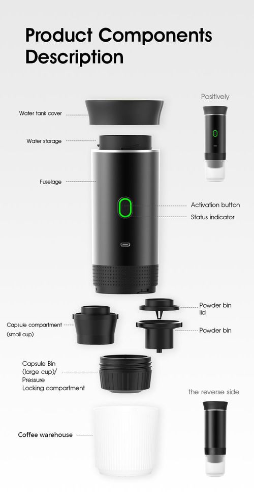 Home Travel Automatic Machine Hot and Cold Brewing Cafe Multifunctional 3 in 1 Portable Mini Espresso Handheld Capsule Coffee Machine