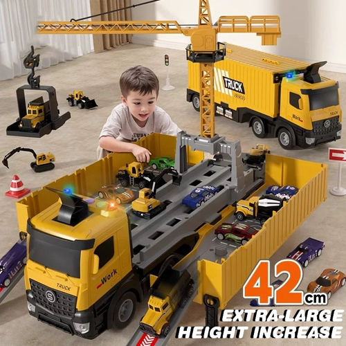 Mega Hauler Truck With Ejection Race Track