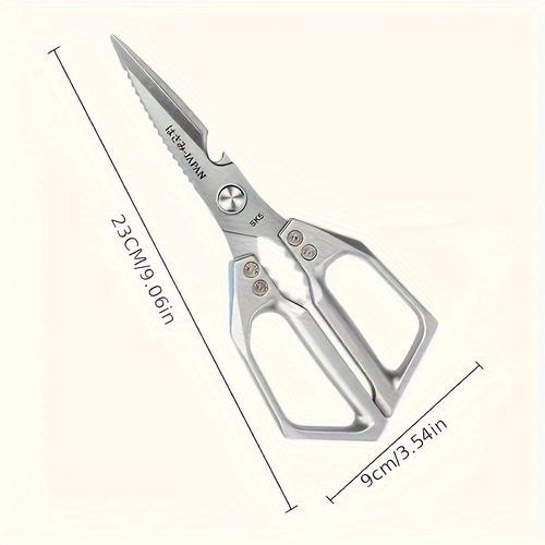 Kitchen stainless steel scissors, chicken bone scissors, outdoor multi-function meat scissors
