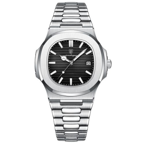 New Men's Watch P613 Reloj Hombre Custom Logo Stainless Steel Quartz Watch Men's Luxury Waterproof Date Watch