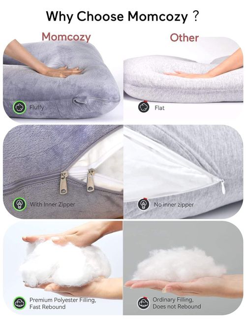 Pregnancy pillow for sleeping, U-shaped full body pregnancy pillow