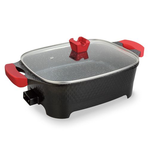 Maifan stone electric hot pot barbecue shabu cooking pot household cooking pot Korean multi-function electric hot pot