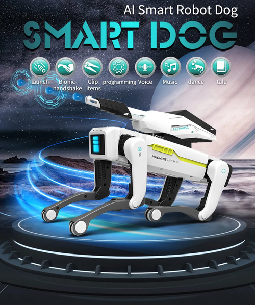 Remote control robot AI smart bullet robot dog voice programming handshake Alpha Dog toy