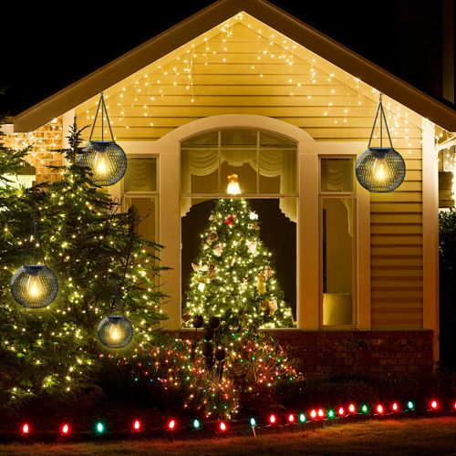 Metal hanging solar light outdoor light