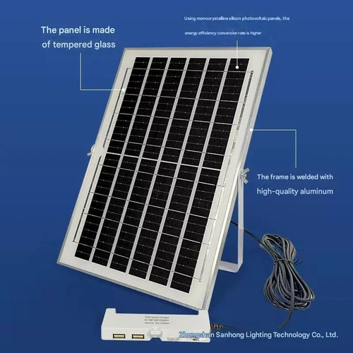 Solar charging socket 6V6W 4 USB ports, can charge various LED charging lights