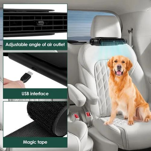 Car seat cooling fan with 3 speeds fast cooling mini fan