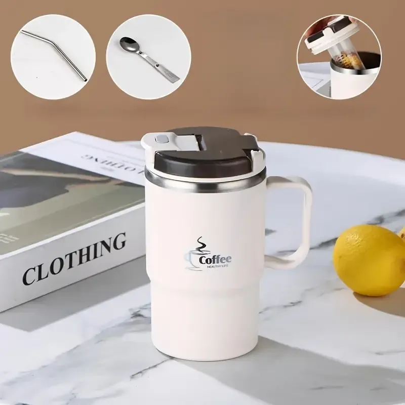 19.3oz Large Stainless Steel Coffee Mug with Lid
