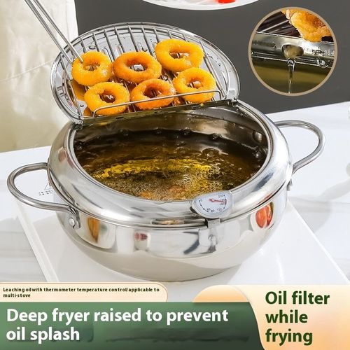Japanese Tempura 304 Stainless Steel Frying Pan