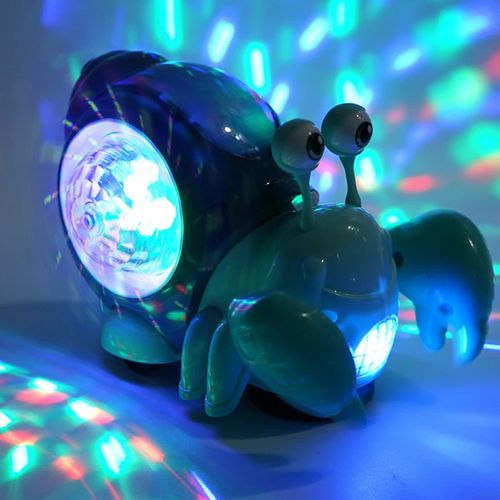 Crawling Crab Sensory Toys 0-3 Years Old Children Interactive Music Walking Dancing Electronic Pet Snail Toy Gift