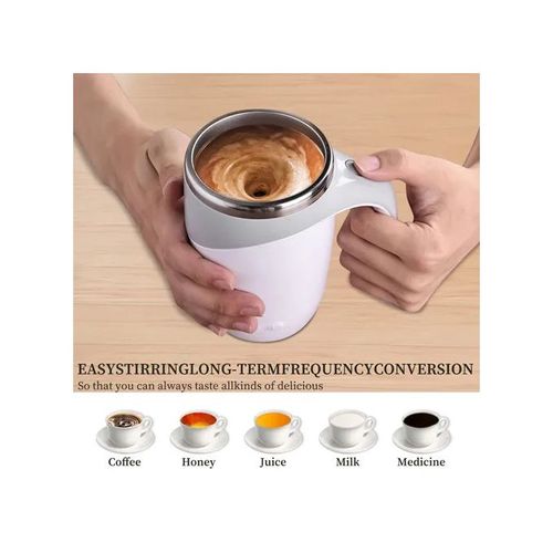 Coffee stirring thermos cup double layer vacuum coffee cup automatic stirring magnetic cup