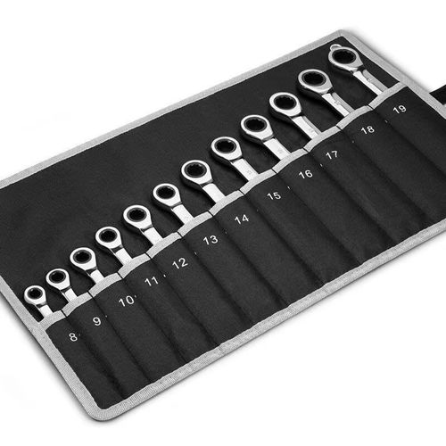 10-piece combination wrench set for automotive repair full set of box-end and open-end wrenches double-ended mirror-finish spanner tools