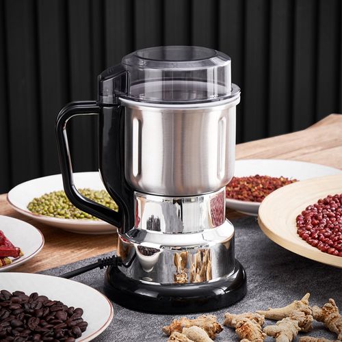 Commercial Electric Stainless Steel Grinder for Dry Nuts Soya Beans Coffee Small Cereals Household Outdoor Use USB for Hotels