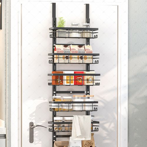 No drilling required just hang it behind the door saving floor space In the kitchen it holds seasonings spatulas easily within reach In the bathroom it organizes shampoos body washes towels keeping countertops tidy