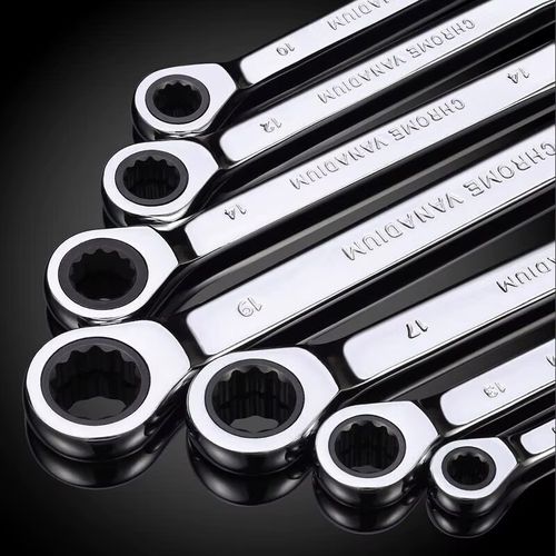10-piece combination wrench set for automotive repair full set of box-end and open-end wrenches double-ended mirror-finish spanner tools