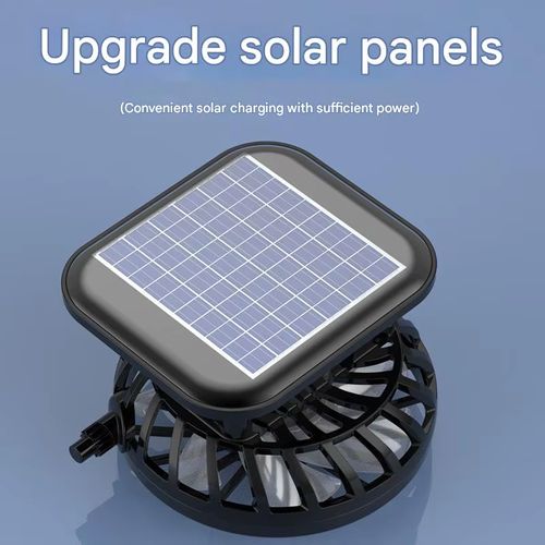 Solar fan hat - solar-powered, USB rechargeable, sunshade & cooling, lightweight for outdoor use