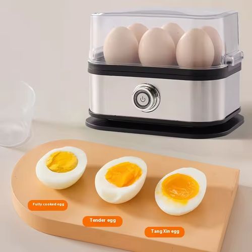 Stainless steel egg boiler, small and mini, portable egg cooker, kitchen egg steamer, household breakfast maker, multi-functional egg boiler.