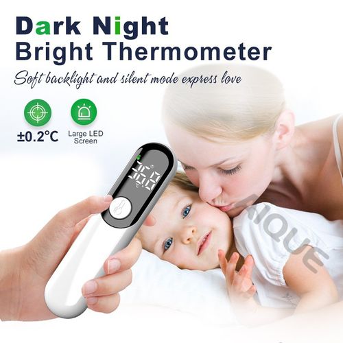 Digital thermometer forehead gun infrared induction 1-second temperature measurement high precision non-contact large screen display one-key operation suitable for home hospital school accurate and convenient to protect health