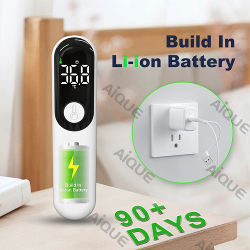 Digital thermometer forehead gun infrared induction 1-second temperature measurement high precision non-contact large screen display one-key operation suitable for home hospital school accurate and convenient to protect health