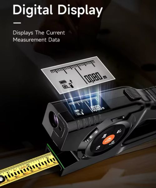 Multi-functional tape measure - length measurement, level detection, durable for home and work